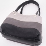 Сумка Саломея 801 мульти итальянский серо-черный