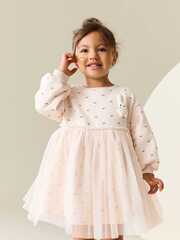 Платье для девочки Next H57-631, Кремовый