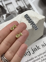 Заглушки для серег с сердцем золото (пара)