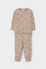 пижама  для мальчика  К 1561/тем.бежевый,динозаврики на песке