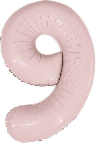 Цифра "9" пыльная роза