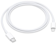 Кабель Apple USB TypeC (M), Lightning (M) белый