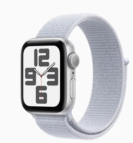 Apple Watch SE 2024 GPS 40mm Silver Aluminum Case with Sport Loop Blue Cloud (ремешок Спортивная петля цвета Синее облако) MXEE3