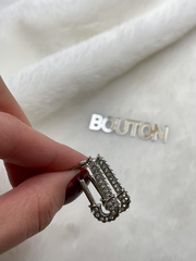 Серьги серебристые Гвоздики/Пусеты 