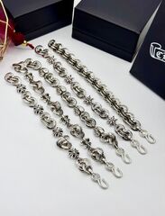 Браслет МАЛЬТИЙСКИЙ КРЕСТ из стали с посеребрением style by CHROME HEARTS