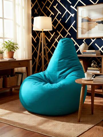 Кресло-мешок «Груша» Велюр бирюзовый XXXXL