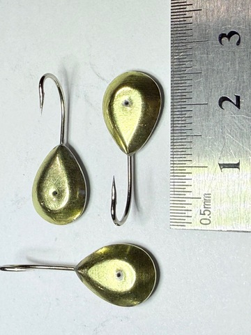 Мормышка Mustad тип 308 цв: латунь (2,8гр. d-10х14мм)