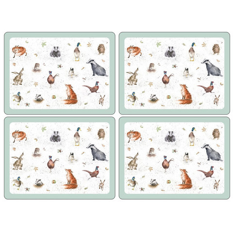 Набор подставок под горячее 4шт 40х30 Pimpernel Забавная фауна