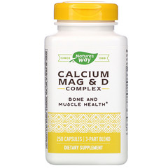 Nature's Way, Комплекс с кальцием, магнием и витамином D, 250 капсул