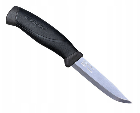 Нож Morakniv Companion стальной, лезвие: 104 mm, черный (13165)