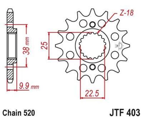 Звезда ведущая JTF403 15