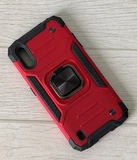 Противоударный чехол Strong Armour Case с кольцом для Samsung Galaxy A01 (Красный)