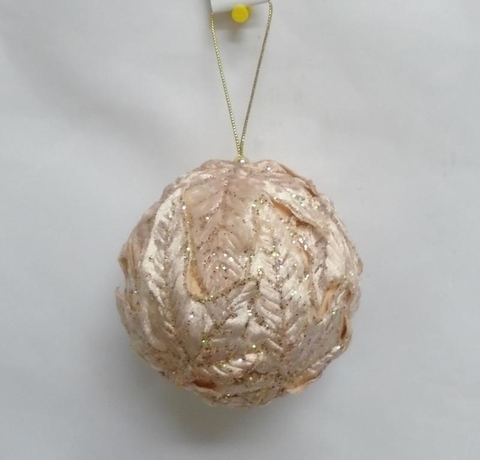 Шар 10см ChristmasDeLuxe premium collection светло-розовый