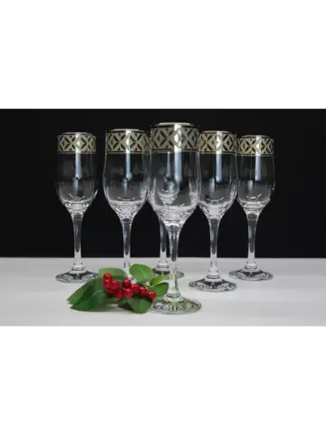 Бокалы для шампанского 6 штук "Геометрия"