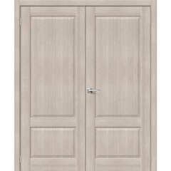 Купить Двустворчатая дверь экошпон Прима-12 Cappuccino Melinga глухая