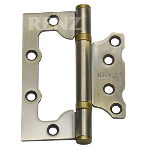 Петли (комплект) накладная Ренц IN100-2BB FH AB безВР (2шт), цвет бронза античная (гарантия - 12 месяцев)