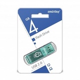 Флешка 4 GB USB 2.0 SmartBuy Glossy (Зеленый)