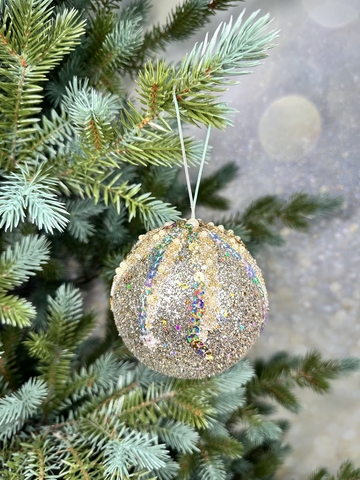 Шар 10см ChristmasDeLuxe premium collection золотой