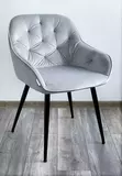фото 1 Стул BREEZE BLUVEL-03 LIGHT GREY, велюр / черный каркас М-City на profcook.ru