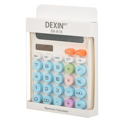
          Калькулятор настольный DEXIN 12 Bit, двойное питание, белый, размер 15,7*12*2,5