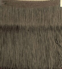 Тесьма текстиль бахрома, 20 см, тёмно-коричневый