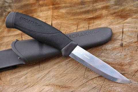 Нож Morakniv Companion стальной, лезвие: 104 mm, черный (13165)