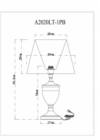 Настольная лампа Arte Lamp RADISON A2020LT-1PB