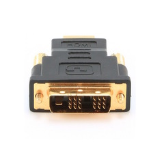 Переходник HDMI <-> DVI Cablexpert A-HDMI-DVI-1, 19M/19M, золотые разъемы, пакет, черный