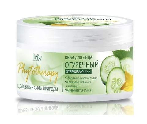 IRIS PHYTOTHERAPY Крем для лица  Огуречный отбеливающий 180мл