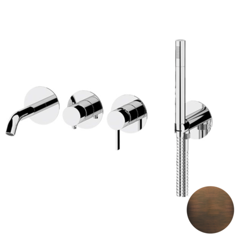 Remer MC53D2PWBBR Смеситель для ванны Remer Metrica MC53D2PWBBR, бронза масляная