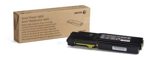 Тонер картридж 106R02231 повышенной емкости для Xerox Phaser 6600/ WC6605,  Желтый,  6000 стр
