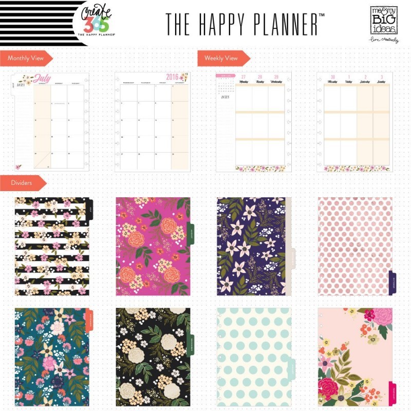 Набор для заполнения ежедневника  + планер Create 365 Planner Box Kit- 19,3 х 24,3см. - Botanical