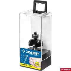 ЗУБР 28.6 x 13 мм, радиус 7.9 мм, фреза кромочная калевочная №2, Профессионал (28785-28.6)