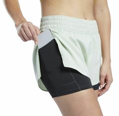 Женские теннисные шорты Reebok Workout Ready Run 2 in 1 Short W - light sage