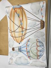 Цветные воздушные шары. Уценка. ( не полный комплект, в наборе 2 шара с небольшим контуром на тросах )