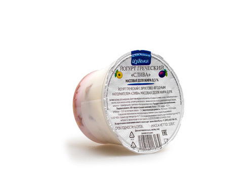 Йогурт греческий сливовый Избенка, 120г