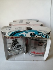 Набор стопок из 6 шт. С красным и бронзой. Стопка Гладкая