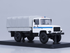 GAZ-3308 4x4 engine ZMZ-513 board with awning Police Start Scale Models (SSM) 1:43