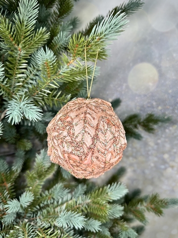 Шар 10см ChristmasDeLuxe premium collection светло-розовый