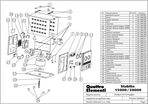 Компонент электронный автомат защиты QUATTRO ELEMENTI Stabilia 20000 (241-505-006)