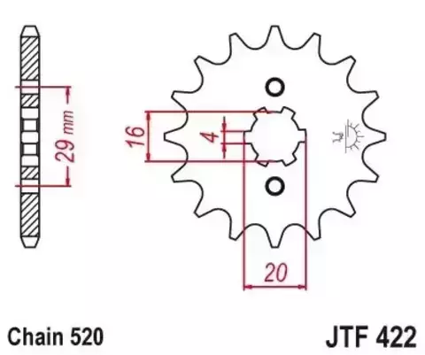 Звезда ведущая JTF422 12