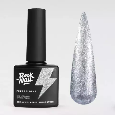 Гель-лак RockNail 340 Silver Flash 10мл