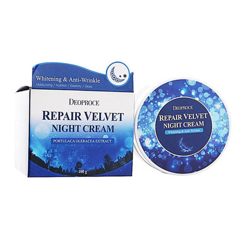Deoproce Moisture Repair Velvet Night Cream - Ночной восстанавливающий крем для лица