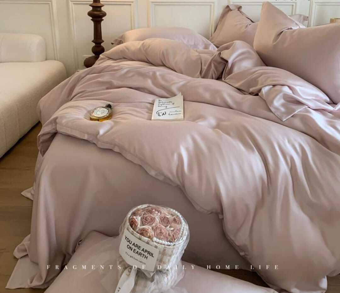 ZEPHYR HOME КПБ на двуспалку Тенсель Светлая пудра