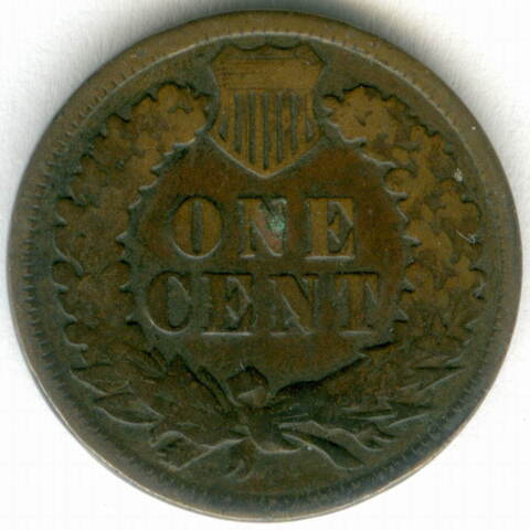 1 цент 1890 год. США. Бронза F-VF