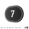 Номерок на дверь квартиры 7, для кабинета, офиса, шильдик 9 х 7 см, черный, Айдентика Технолоджи