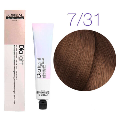 L'Oreal Professionnel Dia light 7.31 (Блондин золотисто-пепельный) - Краска для волос