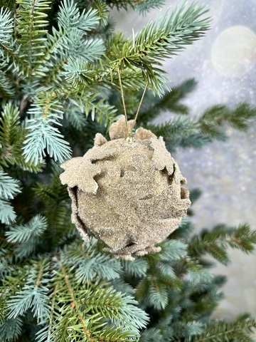 Шар 13см ChristmasDeLuxe premium collection шампань