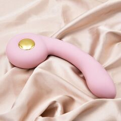 Розовый вибростимулятор точки G с нагревом Bendable Heating G-Spot Vibrator - 