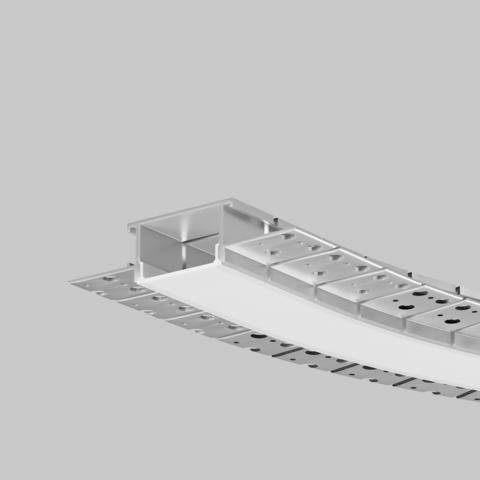 Алюминиевый профиль Maytoni встраиваемый с боковым изгибом ALM-6214SB-S-2M